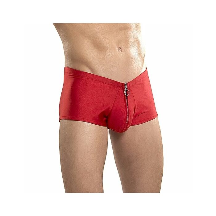 boxer poder masculino com zipper vermelho