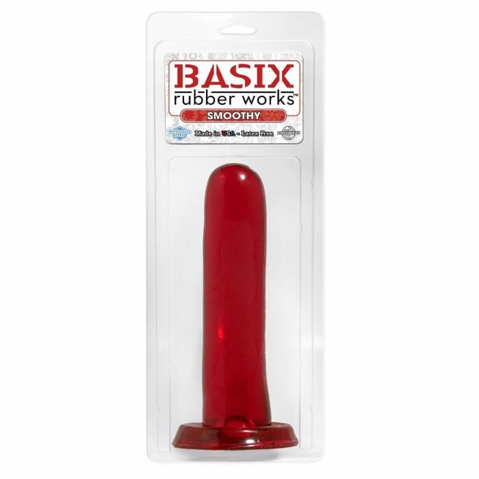 Basix gelatina smoothy pênis de 13 cm vermelho