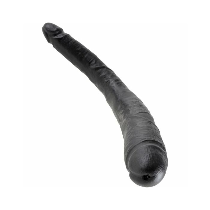 Rei dupla galo negro dildo 40,6 cm