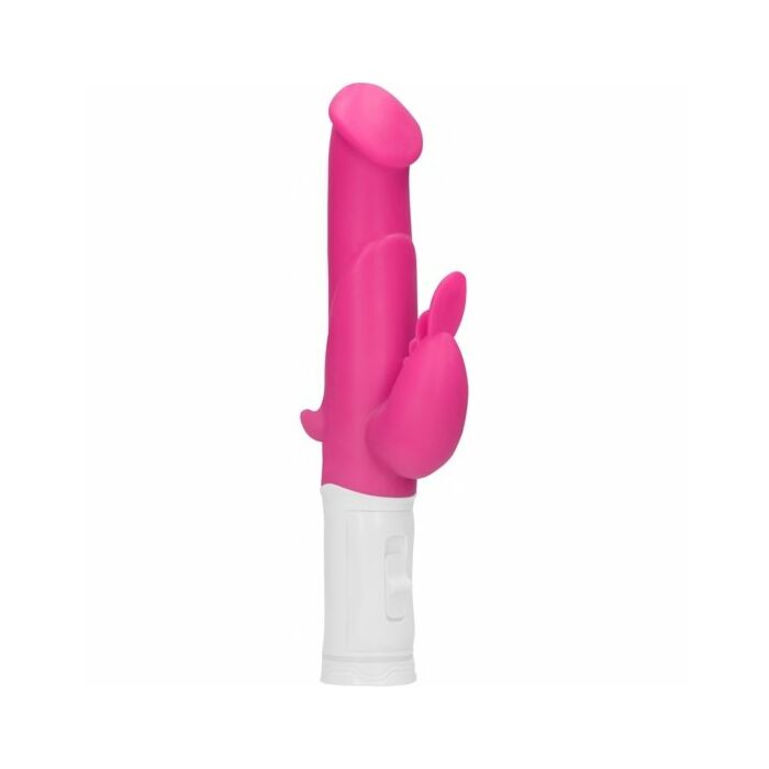 Vibrador conejito rampante con rotación - rosa