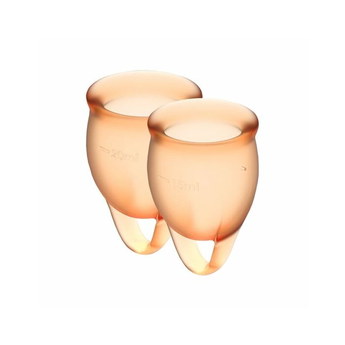 Satisfyer se sentir confiante copo menstrual - laranja