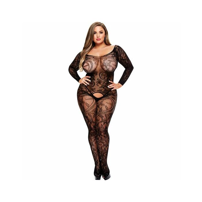 Longsleeve crotchless bodystocking -manga larga