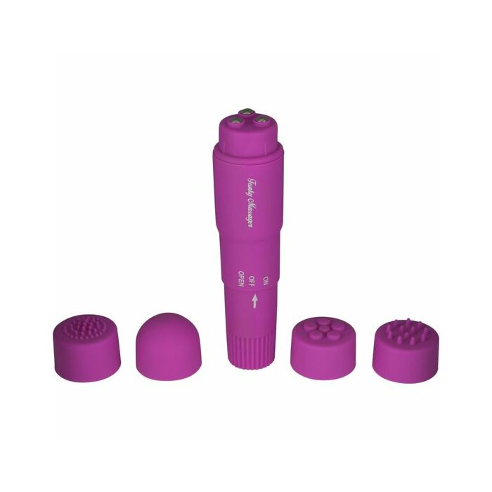 Lila Estimulador com cabeças intercambiáveis