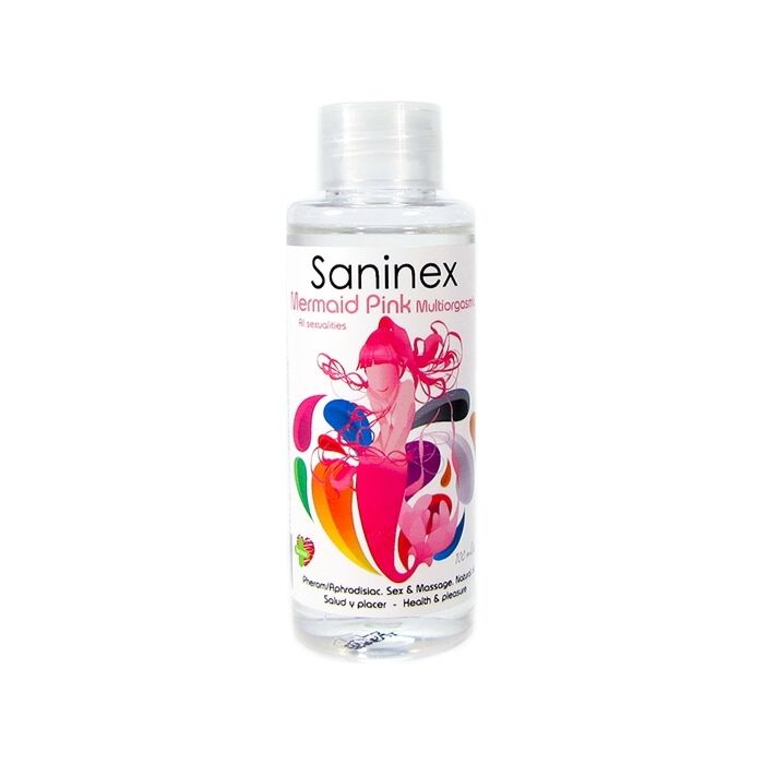 Saninex sereia multiorgasmic rosa - óleo de massagem e sexo 100ml