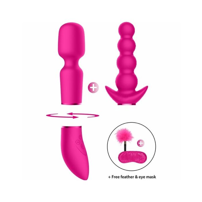 Kit anal e vibrador - rosa