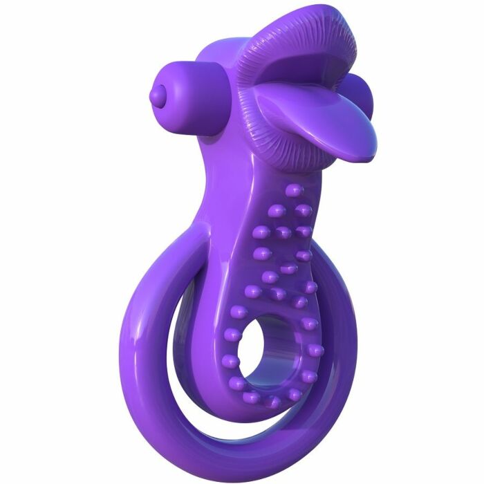 Fantasia c-anel anel de casal com linguagem estimulante