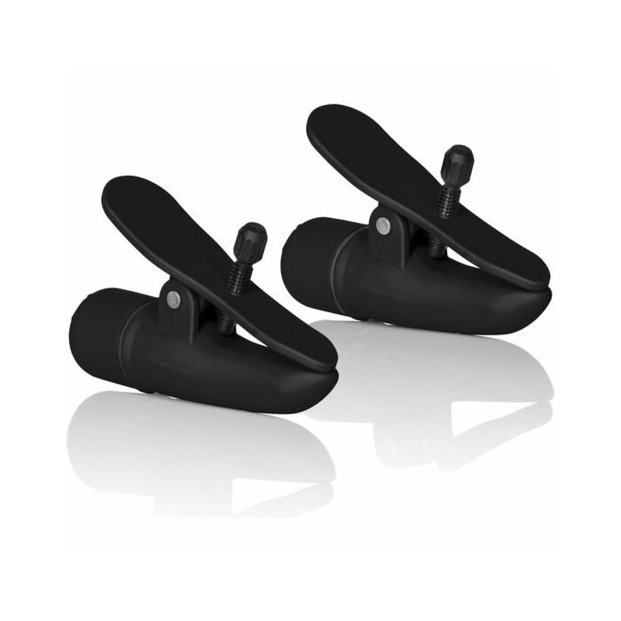 Mamilo grampos com vibrador preto
