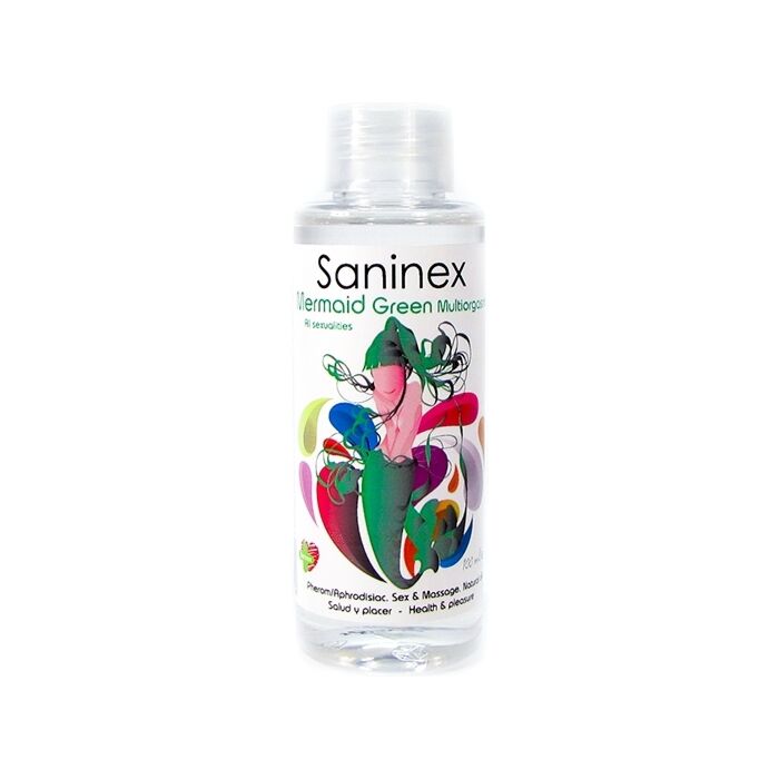 Saninex sereia verde multiorgasmic - óleo de massagem e sexo 100ml