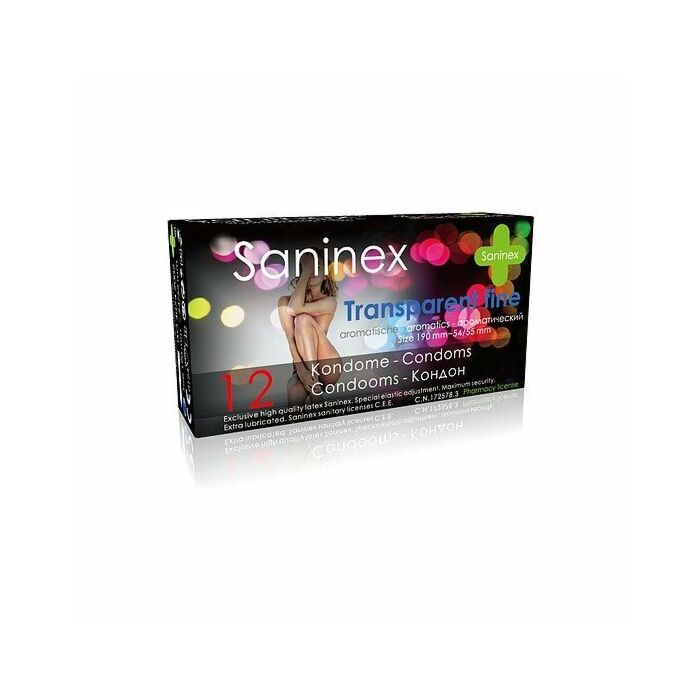 Saninex preservativos ultra finos transparentes 12uds
