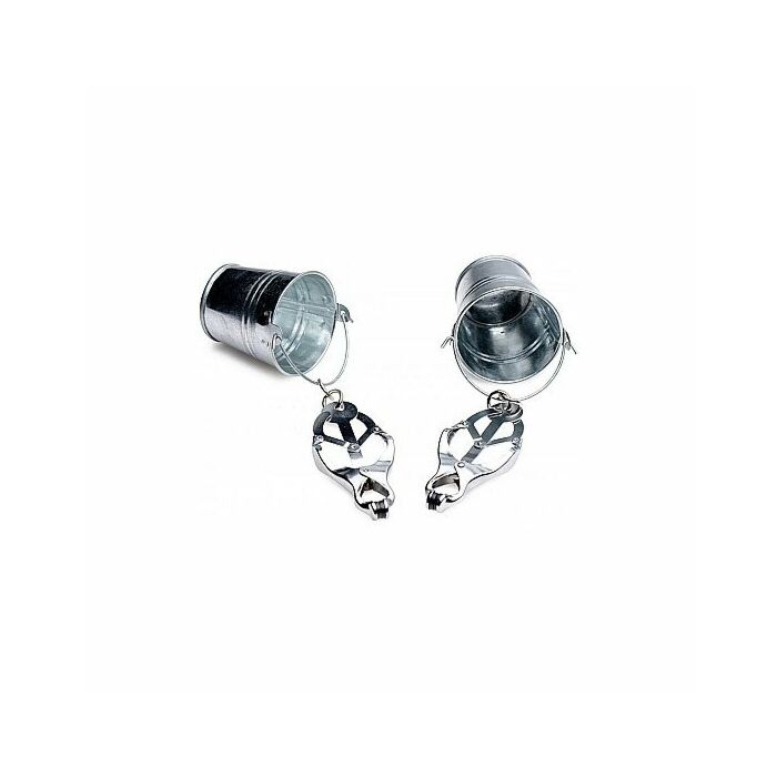 Pinzas para pezones con cubos de metal