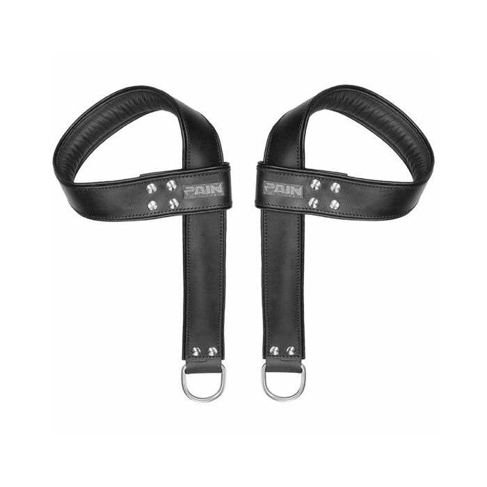 Suporte de suspensão em couro para mãos e pés - preto