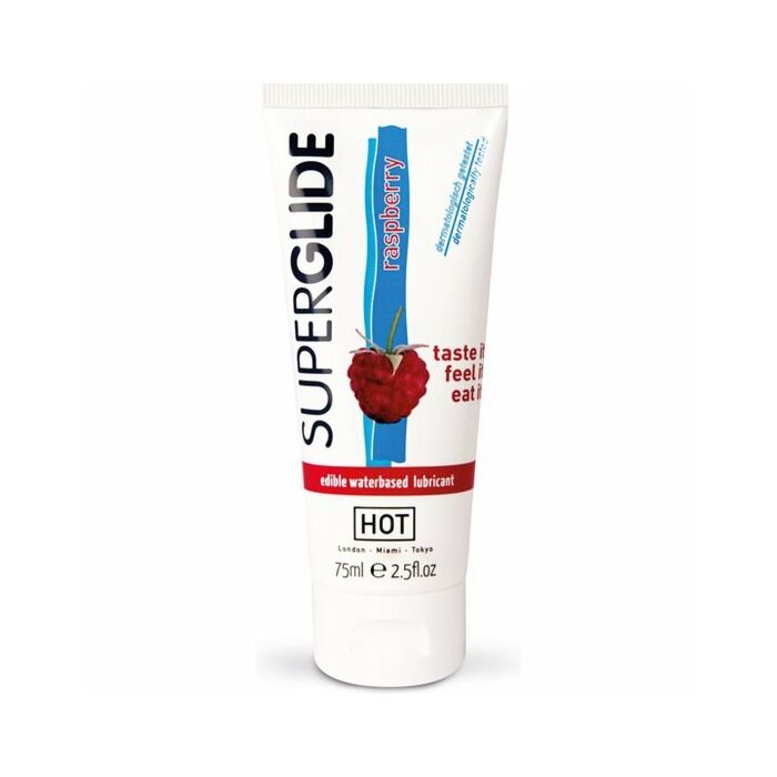 Hot Superglide framboesa 75ml lubrificante comestível
