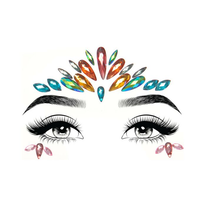 Joias autoadesivas para rosto da Avri