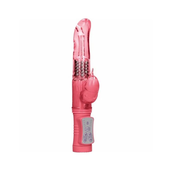 Vibrador rampante dolphin con rotación - rosa