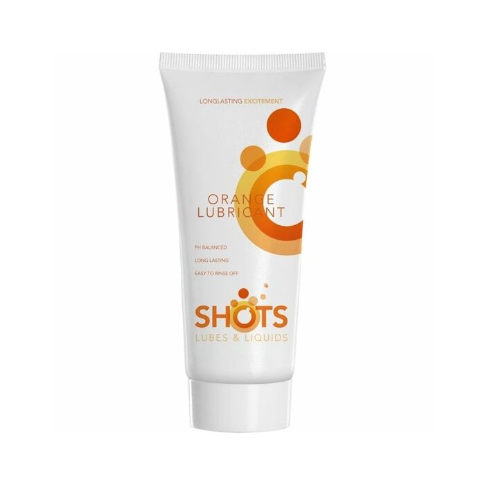 água Shotslube laranja lubrificante à base de sabor 100ml