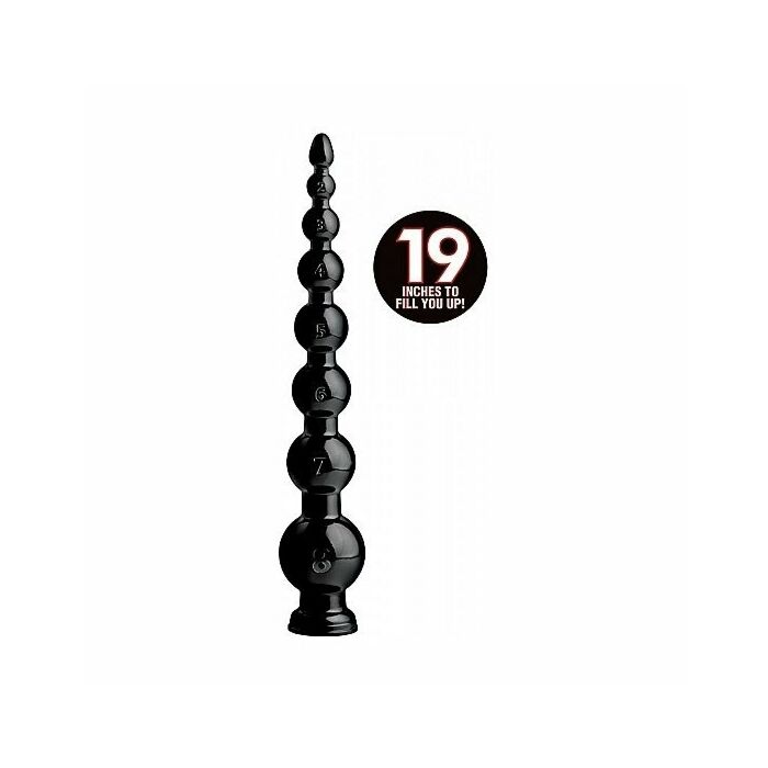 Beaded hose dildo 58x10cm - negro