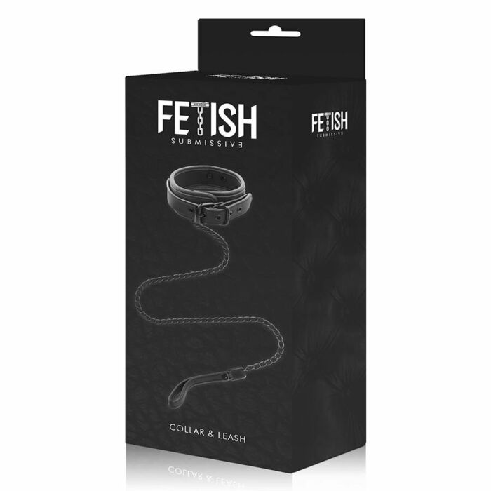 Fetish submissive collar con cadena