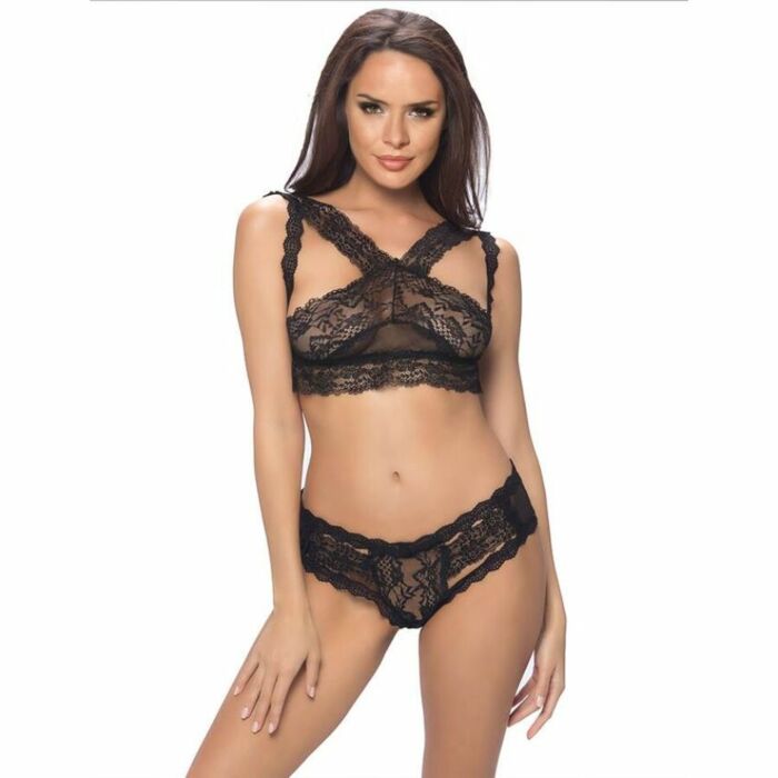 Conjunto de lingerie rainha duas peças s / m
