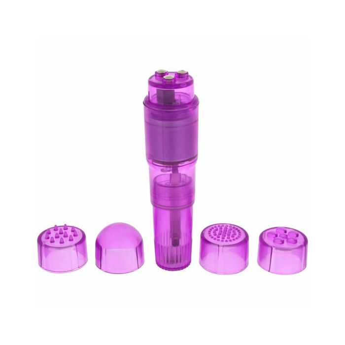 Estimulador com cabeças intercambiáveis roxo