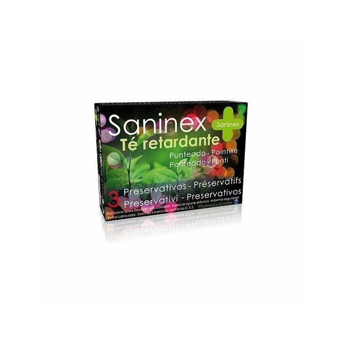 Saninex preservativos té retardante punteado 3uds