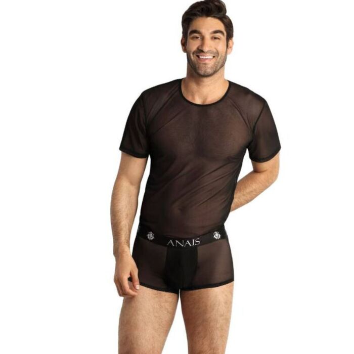 Anais Men - Eros Camiseta S - Tule Preto com Acabamento Elegante