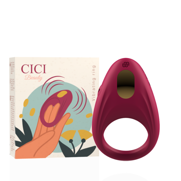 Cici Beauty - Anel vibratório de silicone premium