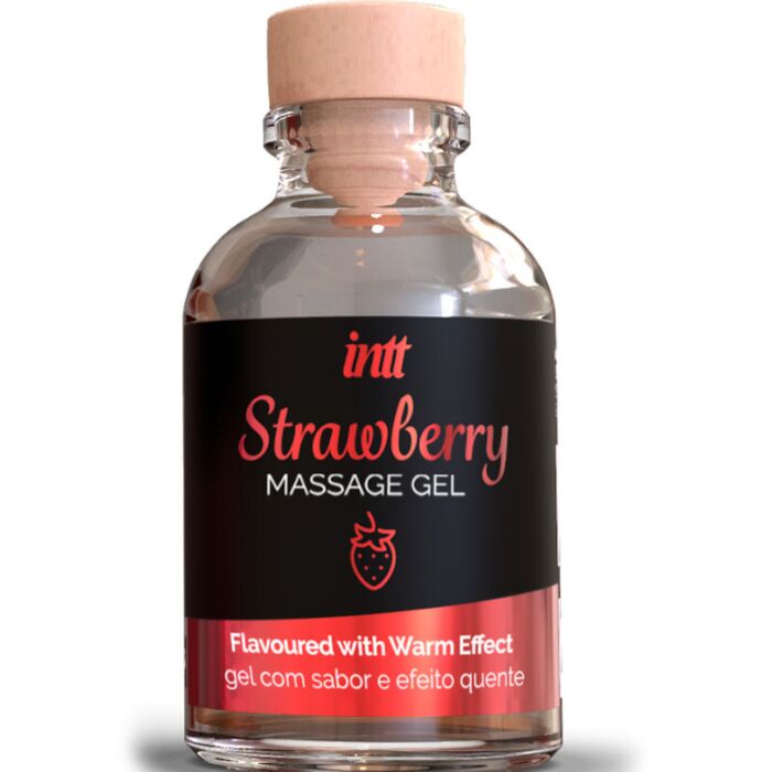 Intt Massage & Oral Sex - Gel de Massagem Sabor Morango Efeito Calor 30ml