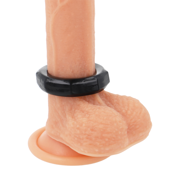 Anel peniano flexível 5 cm Powering - Preto | Sex Shop