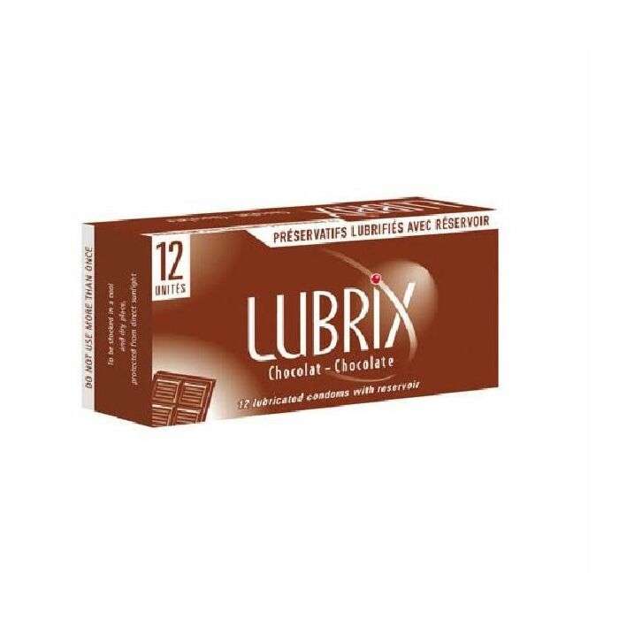 Lubrix caixa de sabor de chocolate 12 unidades