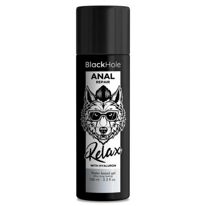 Base de Reparação Anal Black Hole à Base de Água, Relaxante com Ácido Hialurônico 100 ml