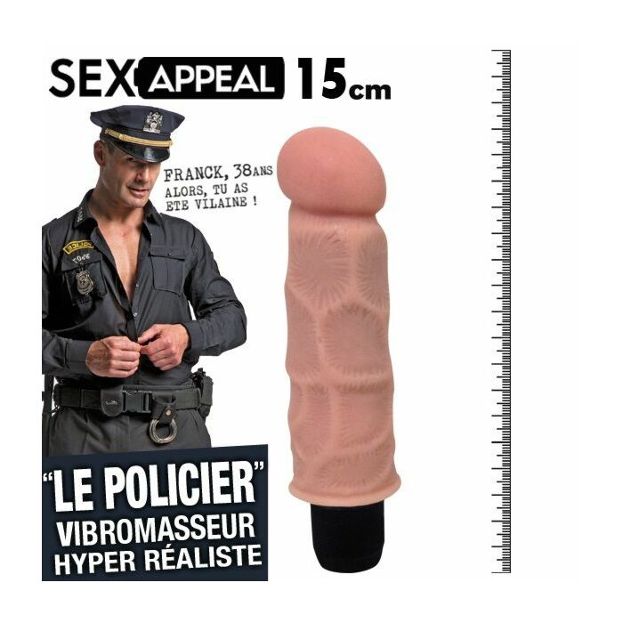 Charme 15 centímetros vibrador polícia realistico