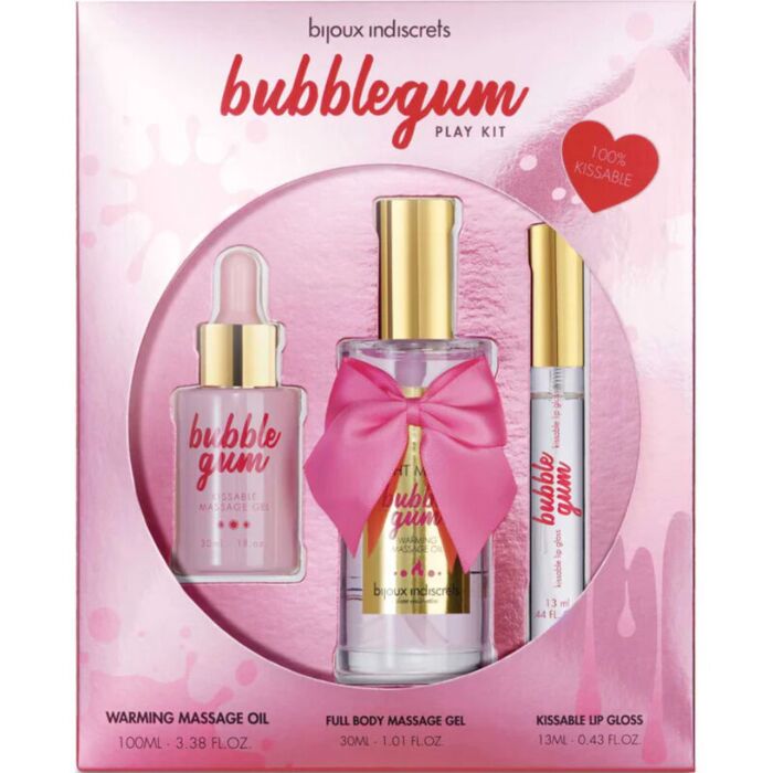 Bijoux - Indiscrets Bubblegum Play Kit com Óleo, Gel & Brilho Labial