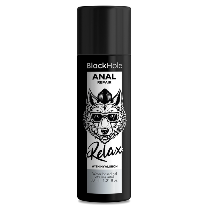 Base de Reparação Anal Black Hole à Base de Água Relax com Ácido Hialurónico 30 ml