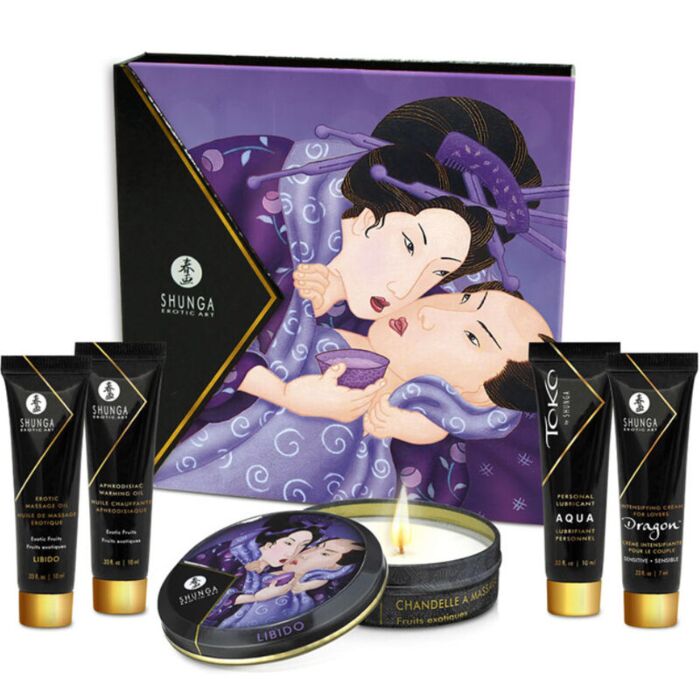 Shunga - Secret Geisha Frutas Exóticas - Conjunto de Massagem Erótica