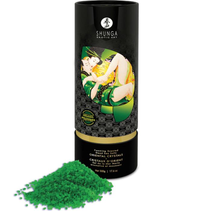 Vendas de Banho Shunga Flor de Lótus 500g - Mar Morto - Verde - Aroma Sensual