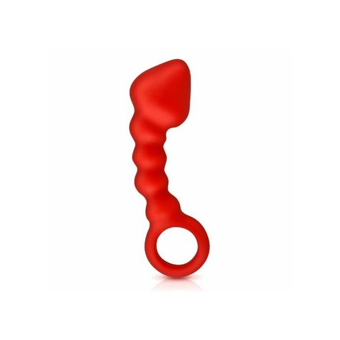 Asss Buttplug cortiça vermelho 10 centímetros p-spot