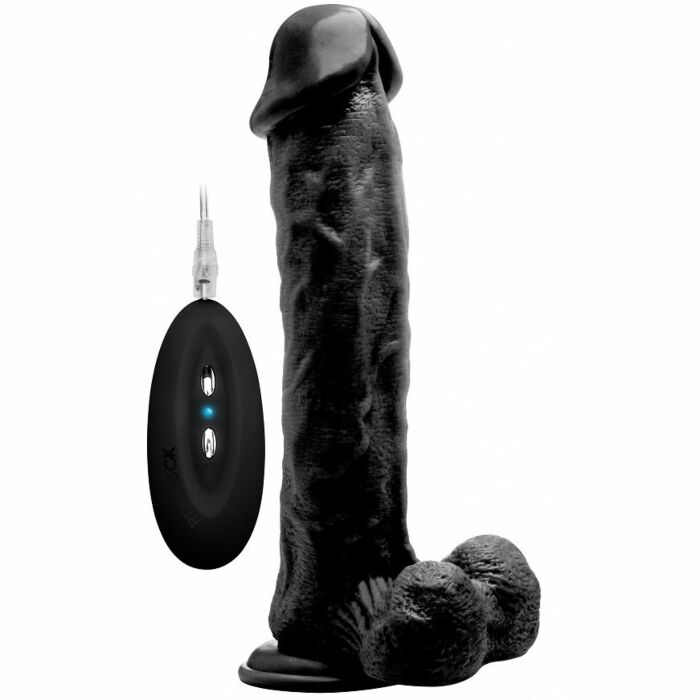 Rock real vibrador 100 006 realistico preto 29,5 cm