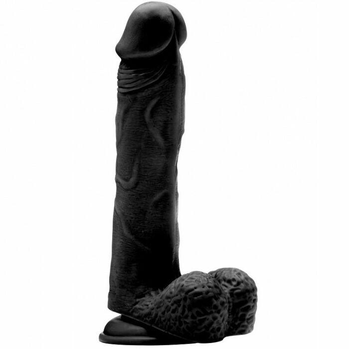 Rock real 017 100 vibrador realista 23,5 cm preta
