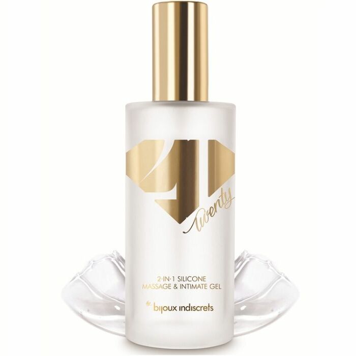 Bijoux vinte e um 2 em 1 intima silicone óleo de massagem