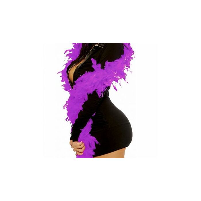 Fetish fantasy boá de penas roxo