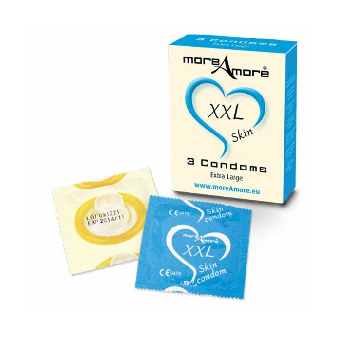 MoreAmore Extra grandes preservativos 3 pcs