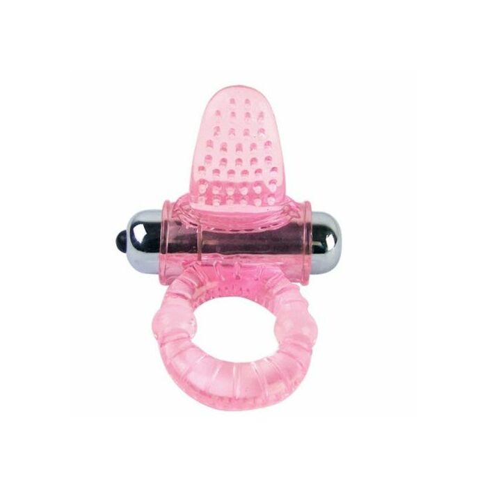 Doce 10 batimentos anel de silicone pénis vibrador anel rosa