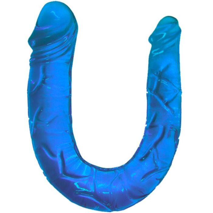 Consolador Duplo Azul Baile - Dildo Duplo Veinoso - Envio discreto e gratuito