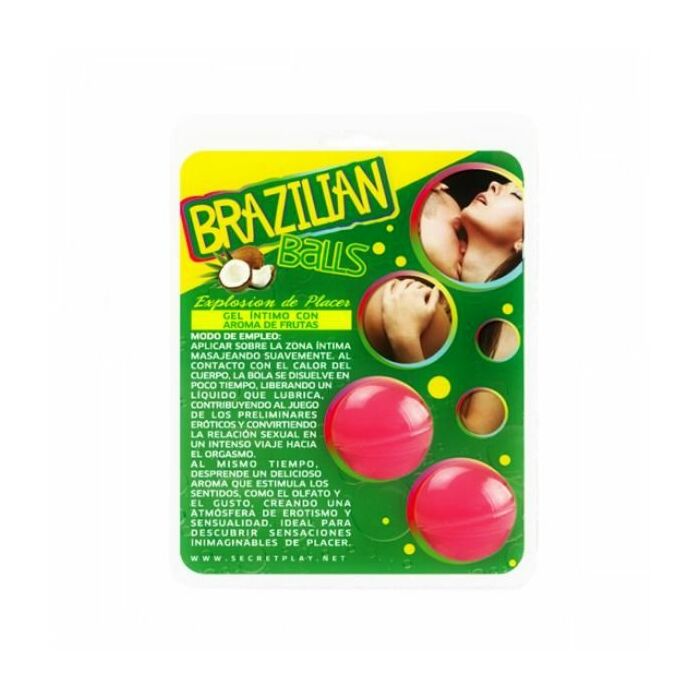 bolas brasileiras com sabor de champanhe de morango