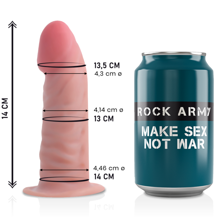 Dildo Realista Tiger Rockarmy | Dupla Densidade 14cm - SEO Otimizado