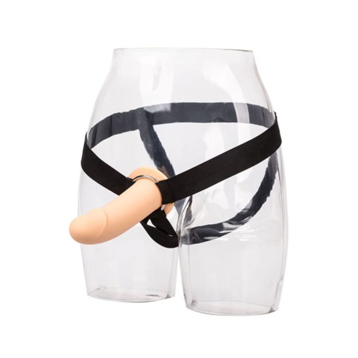 CalExotics - Arnês com Consolo Oco Natural e Capa de Silicone