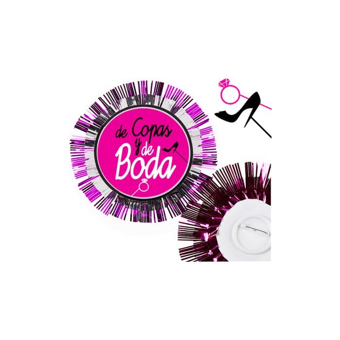 Pacote com 6 escarapelas chiques de copas e de casamento 14cm | Acessórios eróticos de qualidade