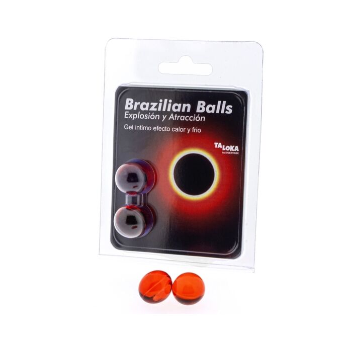 2 Bolas Brasileiras Explosão de Aromas Gel Excitante Efeito Quente e Frio - Massagem Sensual e Prazer Intenso