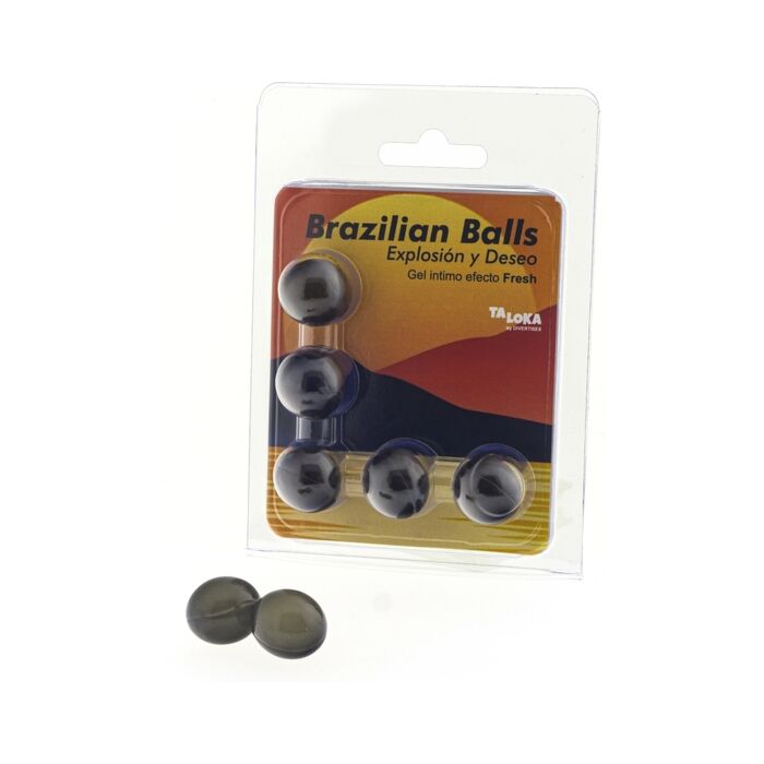5 Bolas Brasileiras Explosão de Aromas Gel Excitante Efeito Fresh - Massagens Sensuais e Prazer Intenso