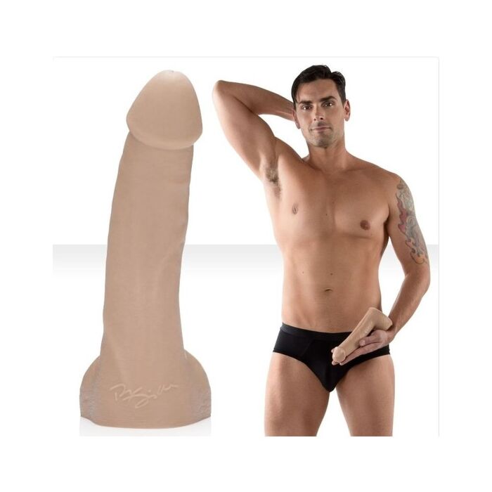Dildo Fleshlight Ryan Driller 21cm silicone realista de platina.